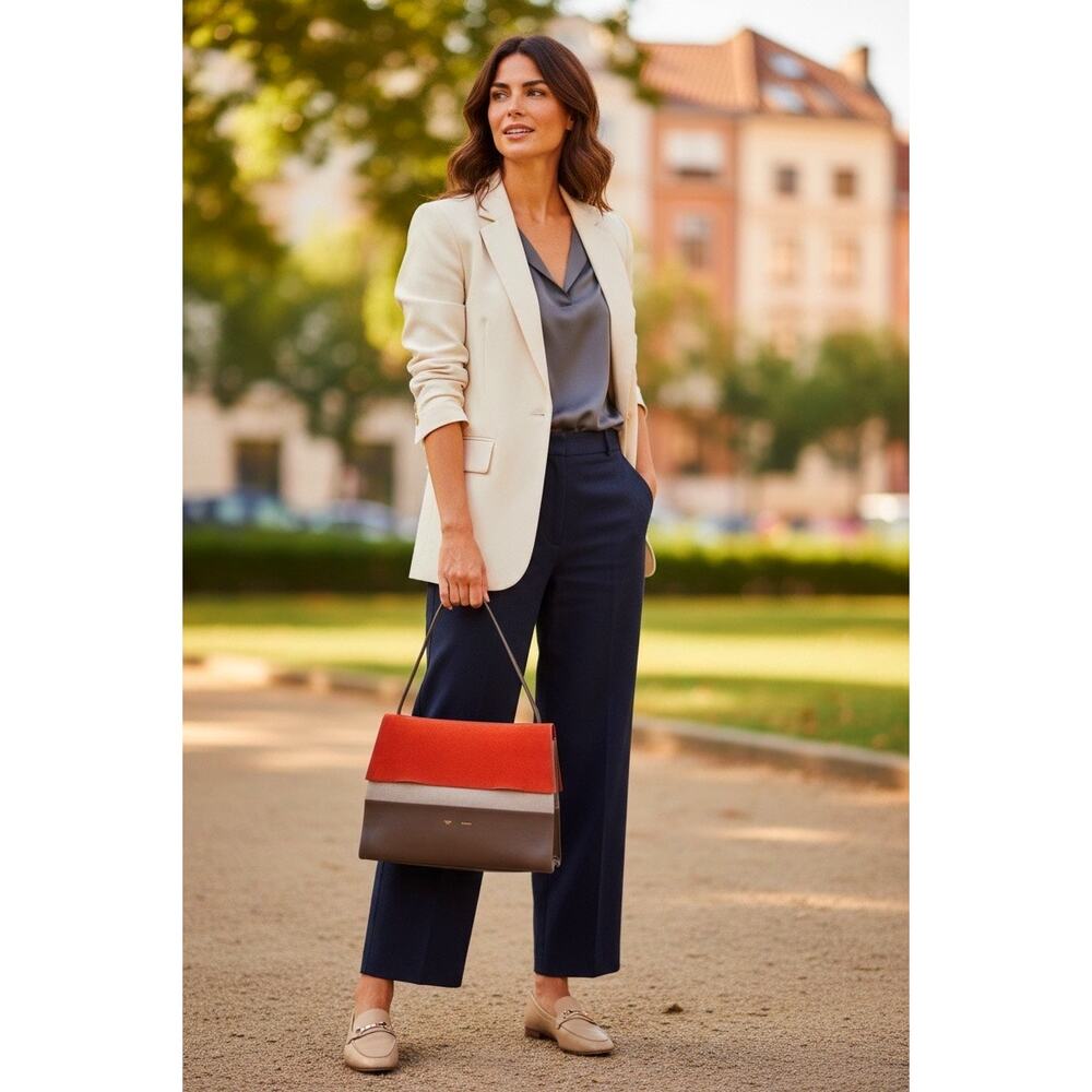 Celine Suede & Leather Shoulder Bag Brown Large Hobo Gold Hardware - Picture 14 of 14